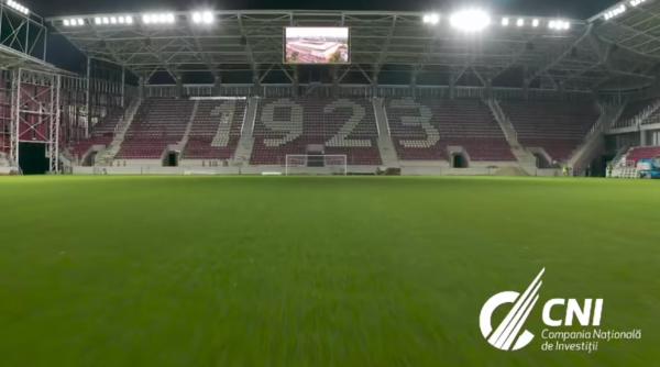 VIDEO. Stadionul Rapid e aproape gata, dar fanii mai au de așteptat. Când s-ar putea juca primul meci