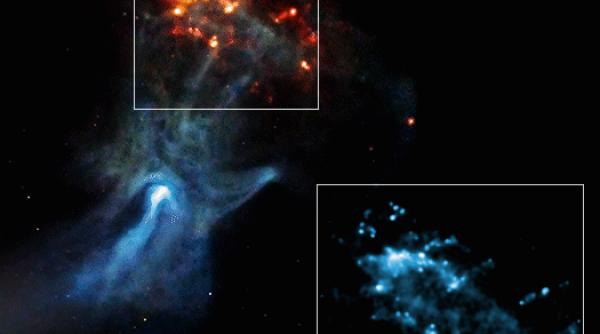 O mână fantomatică se întinde prin Calea Lactee. Imagini COLOSALE