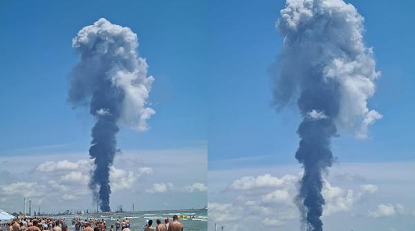 EXPLOZIE la o instalaţie de la Rafinăria Petromidia. VIDEO