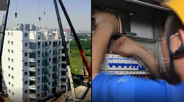 China începe să exporte blocuri de locuințe. Asamblarea a 10 etaje durează 28 de ore VIDEO