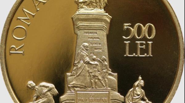 BNR lansează o MONEDĂ din aur cu valoarea nominală de 500 LEI