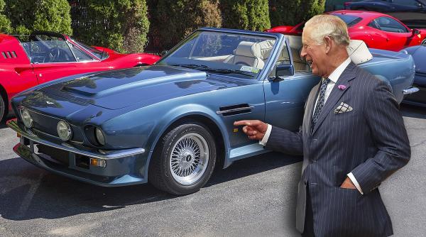 Aston Martin-ul prințului Charles merge cu cașcaval și vin