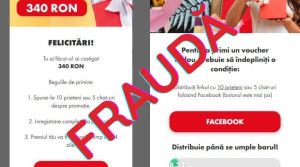 DNSC: O tentativă de FRAUDĂ vizează clienții Profi. Premiu fictiv de 340 lei