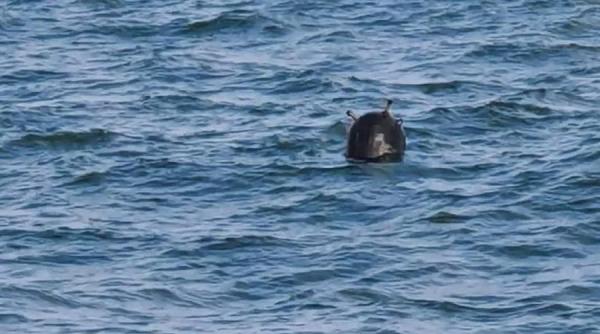UPDATE. Alertă în Marea Neagră! Mina marină observată la 70 de kilometri de Capu Midia, NEUTRALIZATĂ