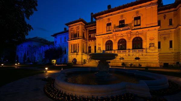 Palatul Cotroceni, iluminat în culorile drapelului Ucrainei