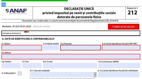 ANAF: 25 mai, termenul limită pentru depunerea Declarației Unice