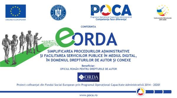 Comunicat de presă - eORDA – simplificarea procedurilor administrative și facilitarea serviciilor publice în mediul digital, în domeniul drepturilor de autor și conexe