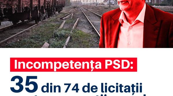 Drulă: Grindeanu distruge calea ferată. 35 din 74 de licitaţii de reparaţii, anulate în ultimele săptămâni