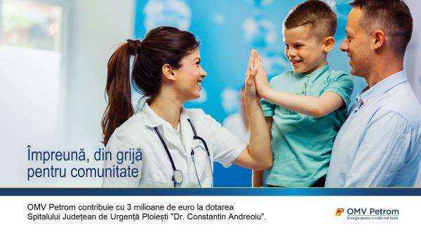 OMV Petrom contribuie cu 3 milioane de euro la modernizarea Spitalului Județean de Urgență Ploiești