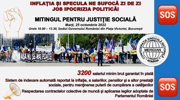 Protest în faţa Guvernului. Revendicări privind salariile, pensiile civile şi militare