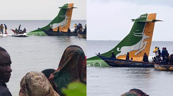 Accident aviatic. Avion de linie, prăbușit în lacul Victoria în timpul aterizării