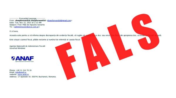 Campanie de mesaje false în numele ANAF. Mesajul instituției