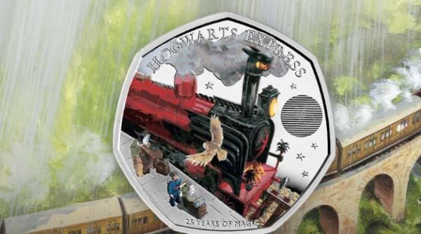 Monetăria Regală Britanică a lansat o monedă cu trenul Hogwarts Express din seria "Harry Potter"