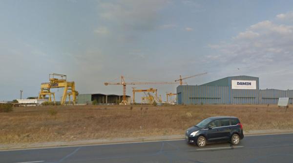 Protest pe șantierul naval Damen Shipyards Mangalia