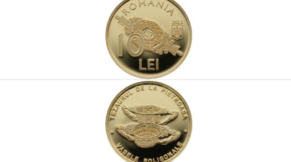 BNR lansează o monedă din aur de 10 lei 
