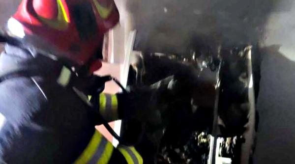 Bani arși într-un bancomat, anunță ISU Sibiu