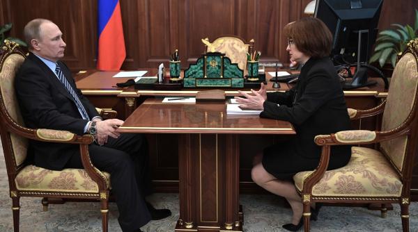 Putin cere Băncii Rusiei să fie mai optimistă. Elvira Nabiulina nu ar vrea nicio relaxare