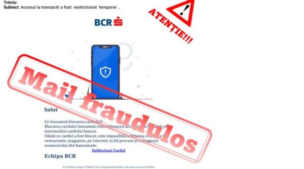 Clienţii BCR, ţinta unor tentative de fraudă online