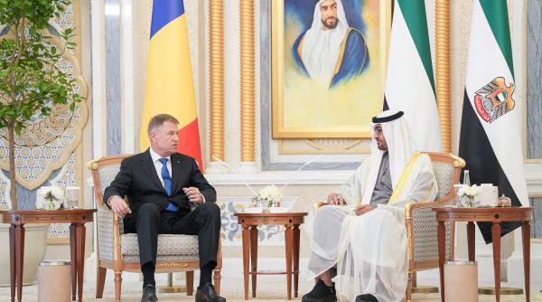 Klaus Iohannis, întrevedere cu preşedintele Emiratelor Arabe Unite. Discuţii despre intensificarea schimburilor comerciale şi creşterea nivelului investiţiilor emirateze în ţara noastră