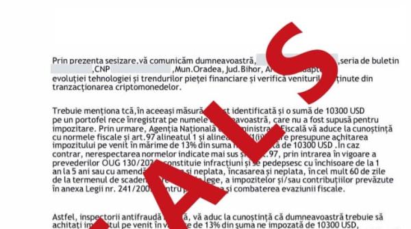 Înşelătorie în numele ANAF. Atenţie, nu deschideţi aceste mesaje!
