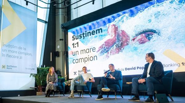 David Popovici a semnat un parteneriat cu Raiffeisen Bank