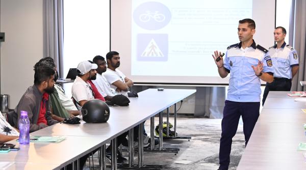 Brigada Rutieră București, training pentru livratorii platformelor digitale