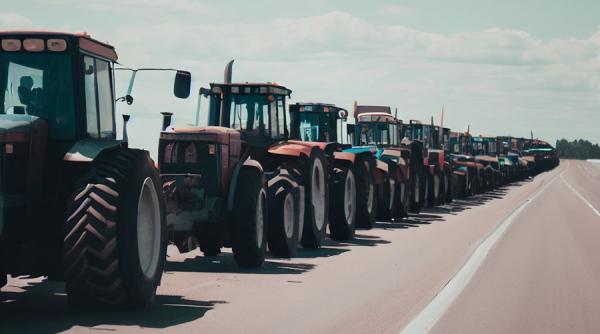 Fermierii bulgari au blocat principalele artere și punctele de trecere a frontierei