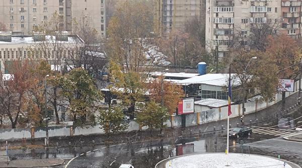 Ninge în Bucureşti! Imaginile dimineţii