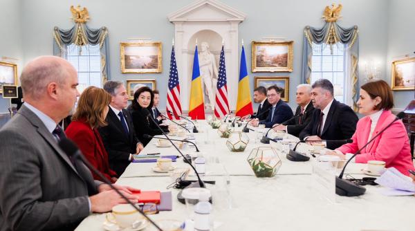 Marcel Ciolacu, discuţii cu Antony Blinken despre Parteneriatul Strategic, vize şi securitatea în zona Mării Negre
