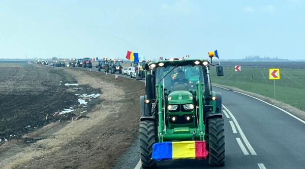 Protest al transportatorilor în Piața Constituției din București