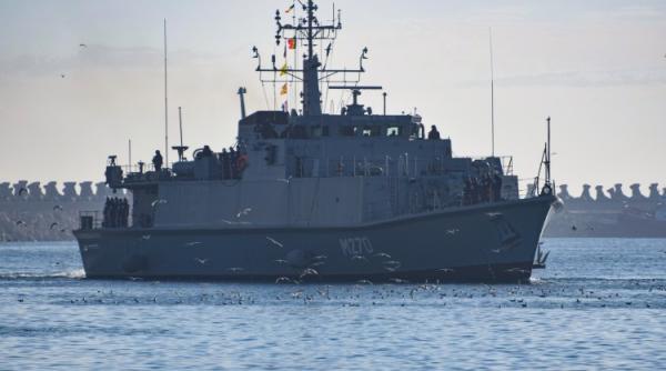 Vânătorul de mine românesc a revenit din prima sa misiune din Marea Neagră