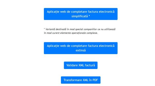 S-a lansat e-Factura simplificată. Click aici pentru a intra în aplicaţie