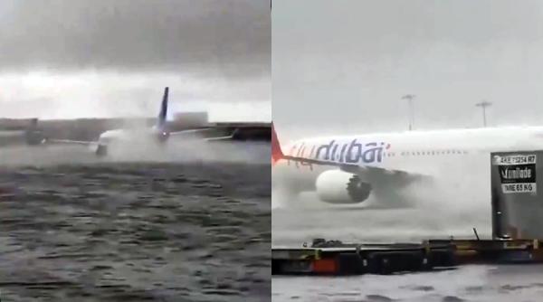 Inundații istorice în Dubai. Probleme majore pe Aeroportul Internațional  VIDEO
