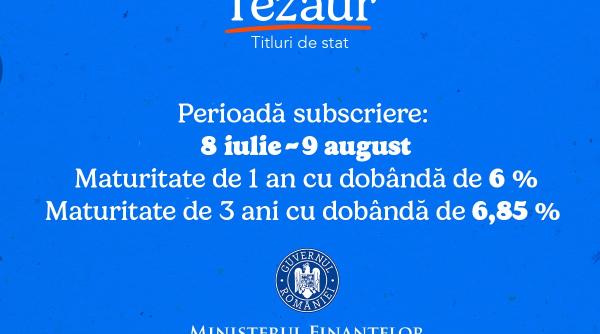 S-a lansat o nouă ediţie Tezaur, cu dobânzi neimpozabile de până la 6,85% pe an 