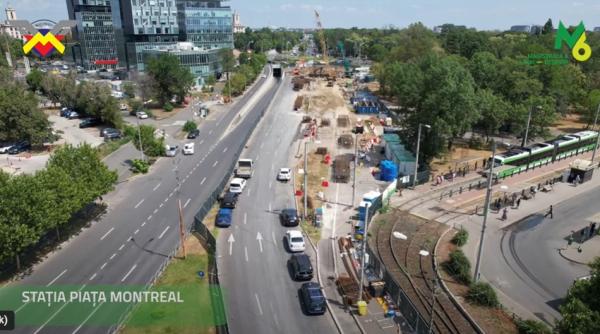 Stadiul lucrărilor la magistrala de metrou M6, spre zona comercială Băneasa şi aeroportul Otopeni