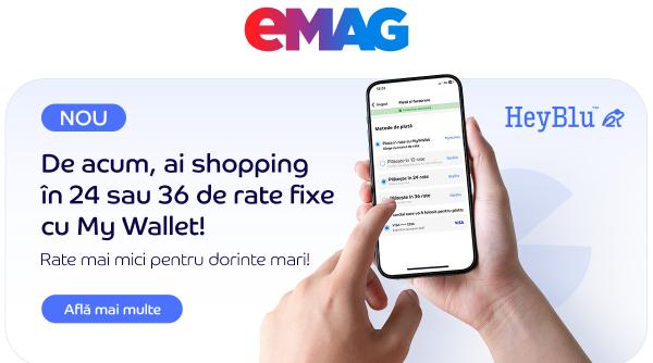 eMAG extinde serviciul de finanțare flexibilă din My Wallet la 24 și 36 de rate 