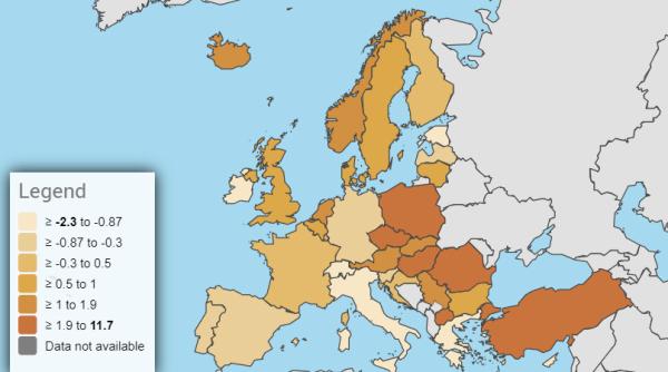 Inflația din România, cea mai mare din UE pentru a șaptea lună la rând