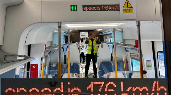 Luni, 28 octombrie 2024, un tren a circulat în România cu 176 km/h