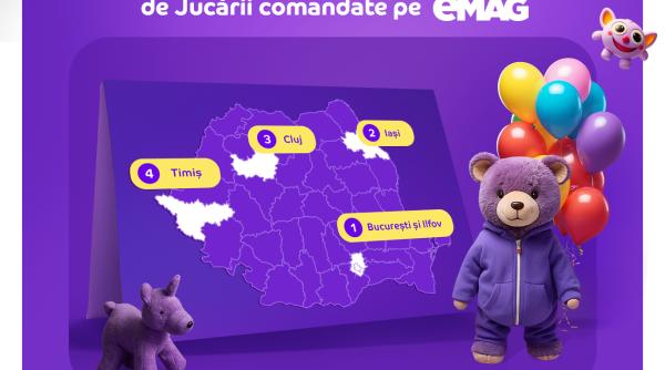 Numărul românilor care comandă jucării pe eMAG a crescut cu 11% în 2025