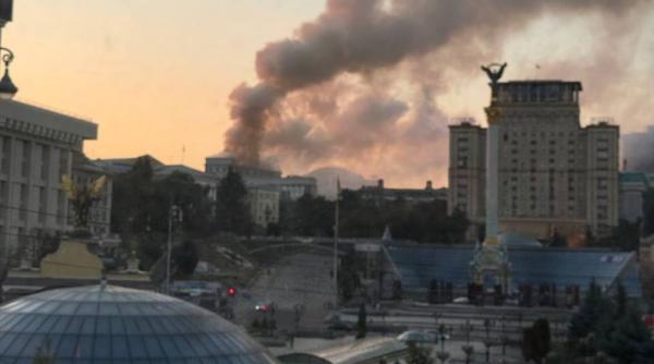 Atac devastator al Rusiei: sediul Guvernului ucrainean, în flăcări după un val masiv de drone