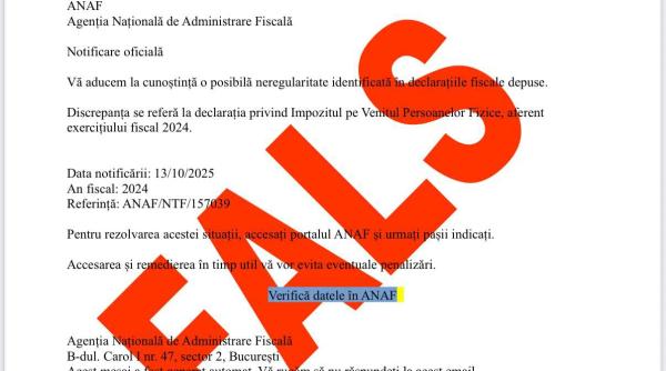 Atenție! Email fals în numele ANAF