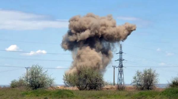 Drona rusească prăbușită la Galați, detonată controlat 