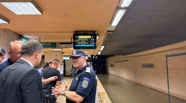 Șapte milioane de litri de apă mai trebuie evacuate din stația de metrou Piața Victoriei 2