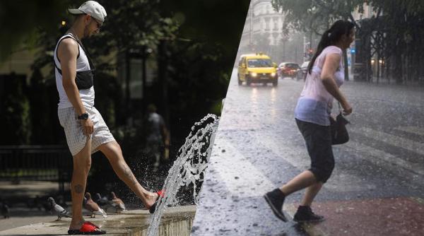 Bucureștiul trece de la caniculă la vijelii. Vânt de până la 80 km/h și ploi torențiale, în plin Cod portocaliu