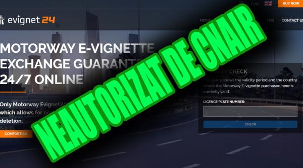 CNAIR avertizează asupra unui site neautorizat care vinde roviniete. Șoferii pot plăti și cu 186% mai mult