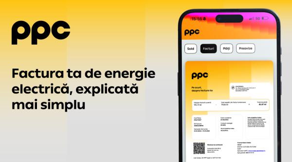 Factura PPC are o pagină de sumar, cu toate informațiile care contează la îndemână 