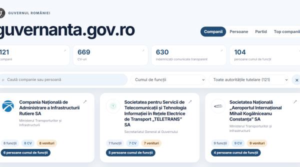 Guvernul a lansat site-ul cu șefii companiilor de stat. O persoană încasează peste 100.000 de lei pe lună