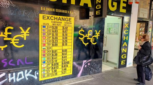 Zi negativă pentru leu. Moneda naţională, depreciere pe linie